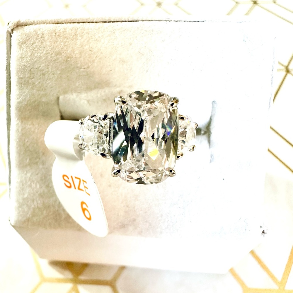 Diamond Cubic Zirconia on .925 Solid Sterling Silver